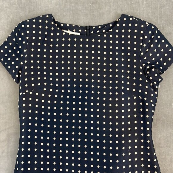 Pure and Simple Black and Cream Polka dot Silk Dress Size 6 - Picture 2 of 6